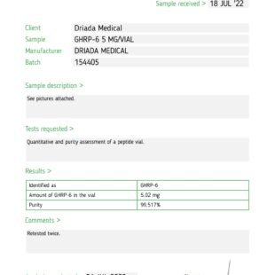 GHRP-6 Driada 5 mg