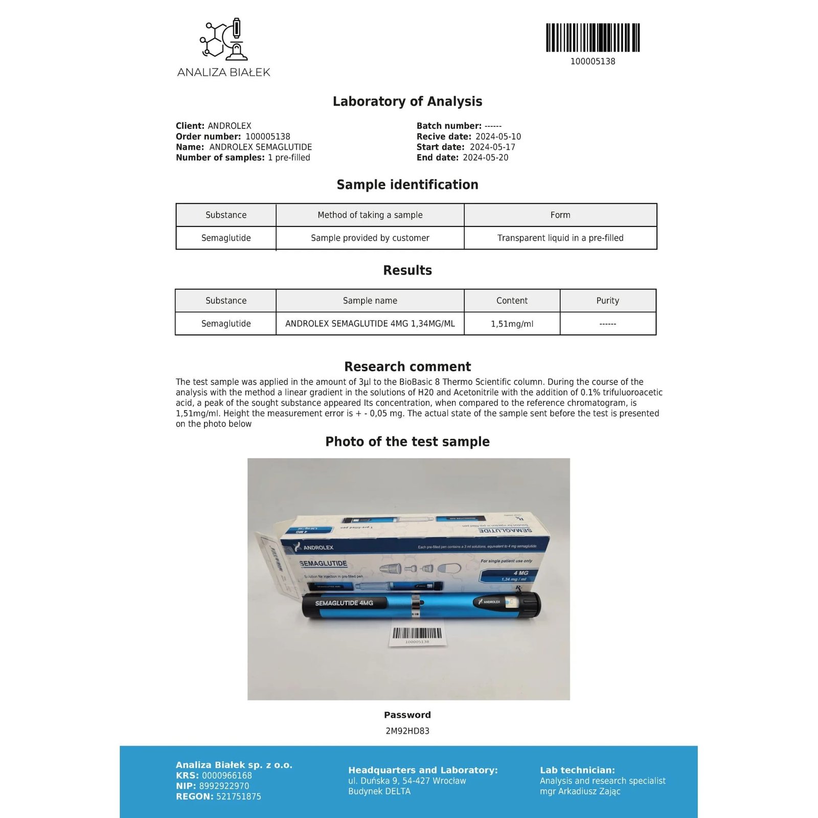 Semaglutide Pen Androlex 4 mg
